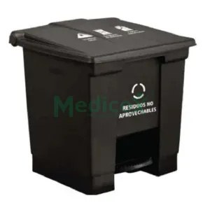 Contenedor de Pedal Negro 30.3 L - RBB Plástico Resistente