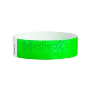Manilla de Identificación Hospitalaria TyvekLEMON-LIME 2.5×25 cm – Alta Resistencia | Caja x1000 – Matipos